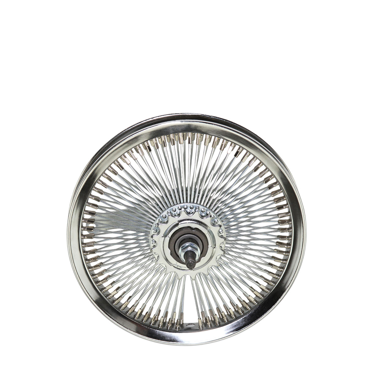 12 Inch x 32mm Steel Coaster Wheel 144 Spoke 14G Chrome...